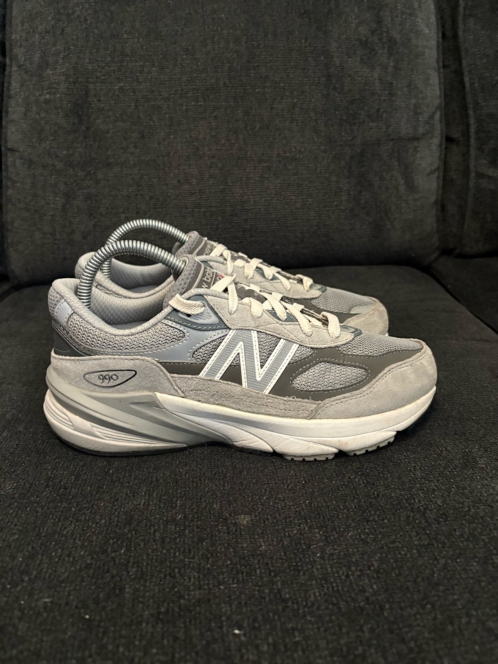 New Balance FuelCell 990v6 Grey White GC990GL6  Grade School Size 7 Women’s  8.5